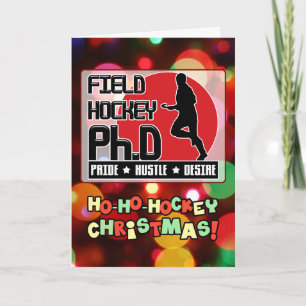Field Hockey Holiday Card Christmas Card
