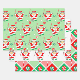 Field Hockey Holiday Gift Wrapping Paper