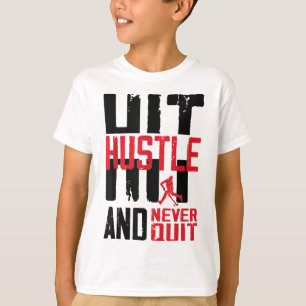 Field Hockey Hustle Hit And Never Quit _1 T-Shirt