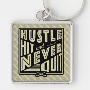 Field Hockey Hustle, Hit And Never Quit Key Ring