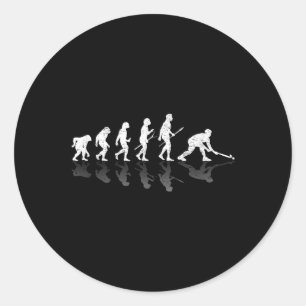 Field Hockey Indoor Hockey Player Evolution Gifts Classic Round Sticker