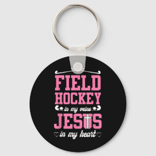 Field Hockey Jesus Faith Christian Field Hockey In Keychain