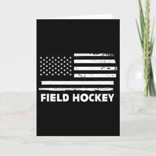 Field Hockey Life Usa Flag Patriotic Sports Design Card