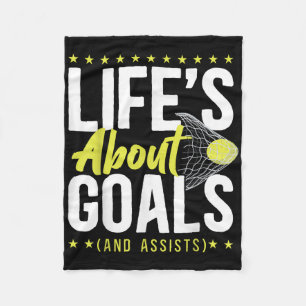 Field Hockey Life's About Goals (and Ists) _2 Fleece Blanket