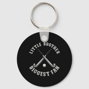 Field Hockey Little Brother Biggest Fan Keychain