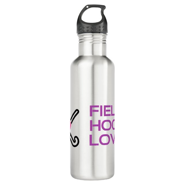 Field Hockey Love Water Bottle (Front)