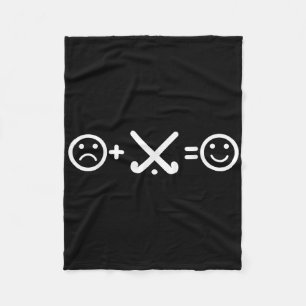 Field Hockey Makes Me Happy Field Hockey Player Fleece Blanket