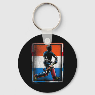 Field Hockey Men Netherlands Dutch Flag Holland _1 Keychain