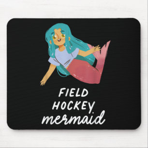 Field Hockey Mermaid Girl Funny Sports Birthday Pa Mouse Pad