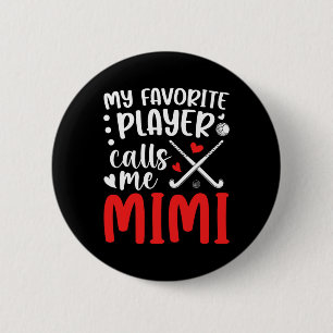 Field Hockey Mimi Grandma Proud Field Hockey Playe 2 Inch Round Button