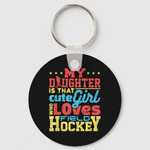 Field Hockey Mom Dad Parent Keychain