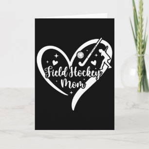 Field Hockey Mom Heart Mom Of A Field Hockey Playe Card