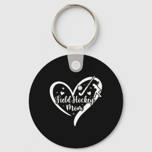 Field Hockey Mom Heart Mom Of A Field Hockey Playe Keychain