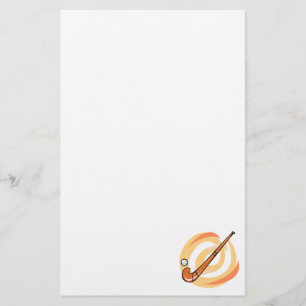 Field Hockey orange logo Stationery