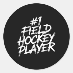 Field Hockey Player Classic Round Sticker