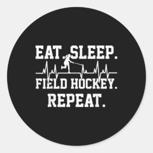 Field Hockey Player Gift Classic Round Sticker