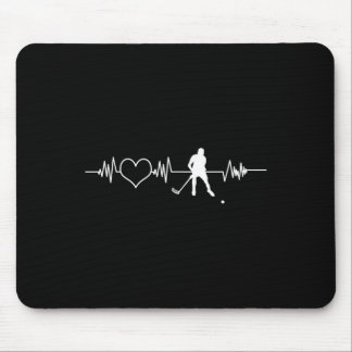 Field Hockey Player Heartbeat Goalkeeper Sweeper T Mouse Pad