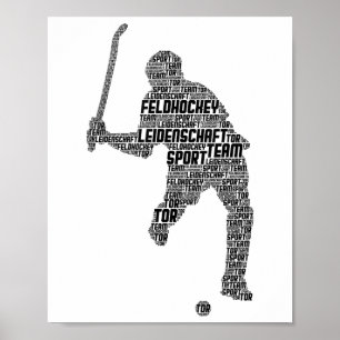Field Hockey Player Hockey Children Boys Poster