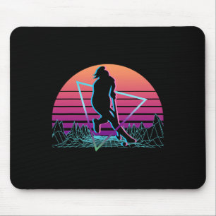 Field Hockey Player Retro _1 Mouse Pad