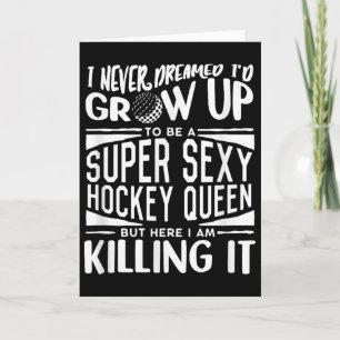 Field Hockey Player Shirt Women Girls Field Hockey Card