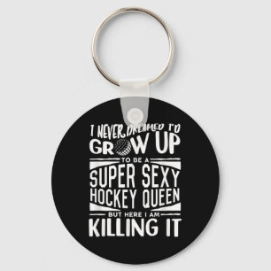 Field Hockey Player Shirt Women Girls Field Hockey Keychain