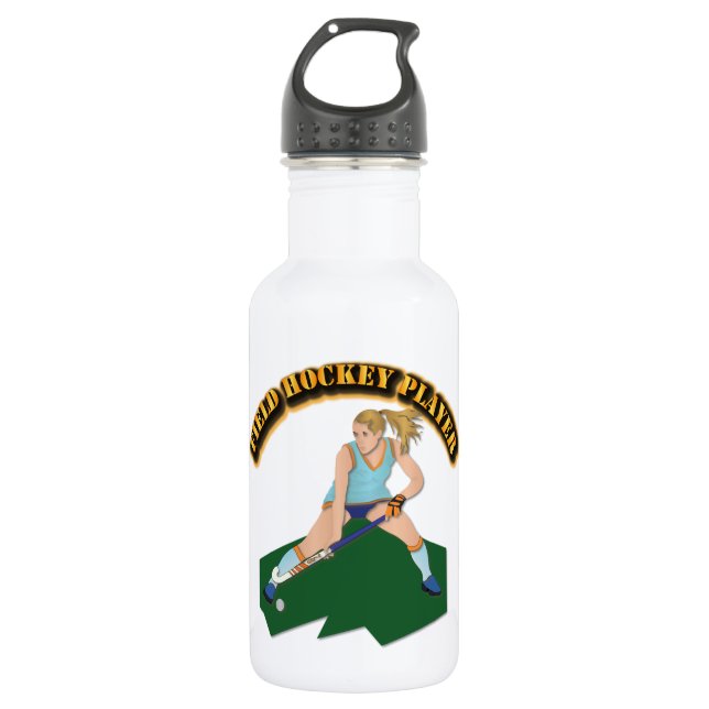 Field Hockey Player with Text 532 Ml Water Bottle (Front)