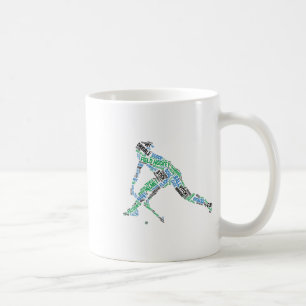 Field Hockey Player Word Silhouette Hockey Team Sp Coffee Mug