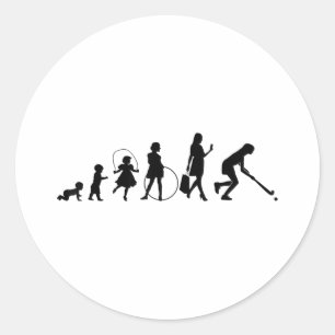 Field-hockey-players Indoor-hockey Evolution Field Classic Round Sticker