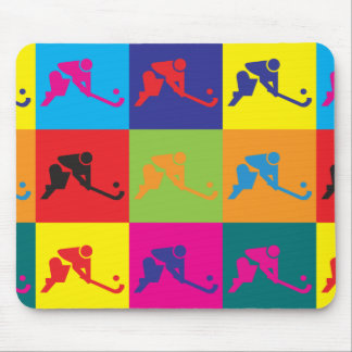 Field Hockey Pop Art Mouse Pad