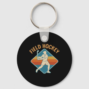 Field Hockey Retro Sport Vintage Style  Keychain