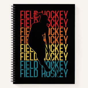 Field Hockey Retro Vintage Field Hockey Notebook
