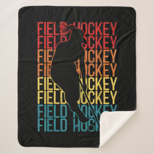 Field Hockey Retro Vintage Field Hockey Sherpa Blanket