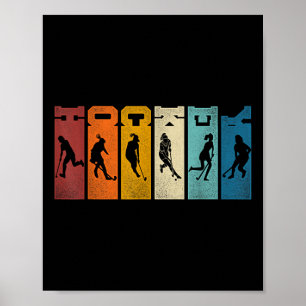 Field Hockey Retro Vintage Hockey _1 Poster