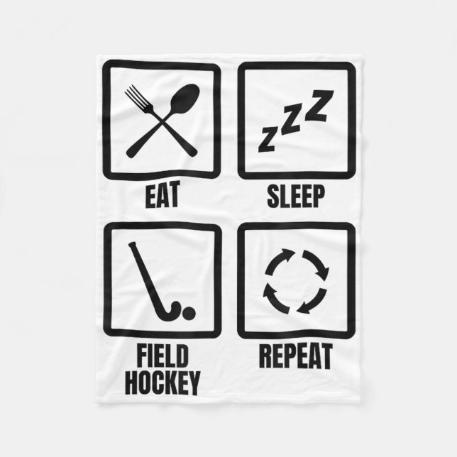 Field Hockey Schedule Workout  Fleece Blanket (Front)