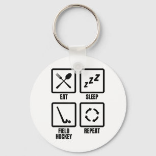 Field Hockey Schedule Workout Keychain