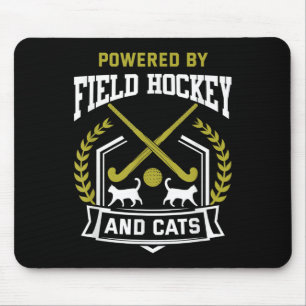 Field Hockey Shirt Funny Cat Lover Field Hockey Pl Mouse Pad