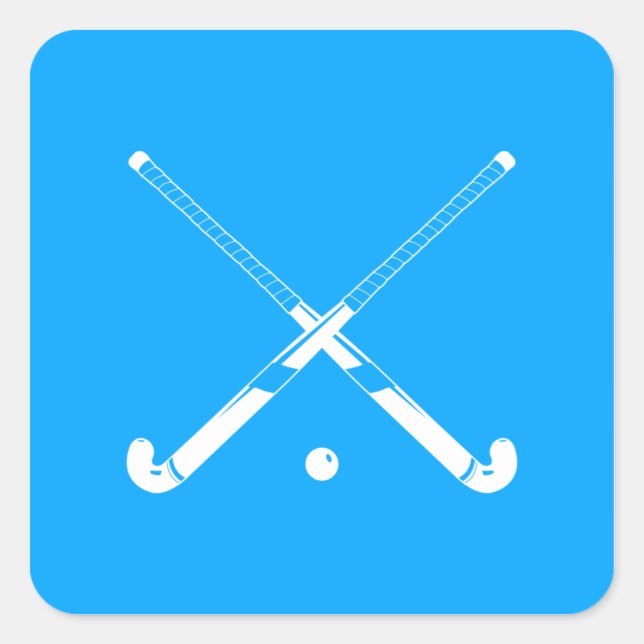 Field Hockey Silhouette Sticker Blue (Front)