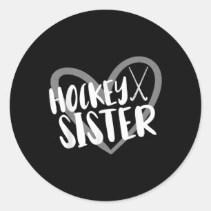 Field Hockey Sister Classic Round Sticker