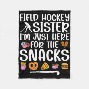 Field Hockey Sister Funny Field Hockey Player Sis Fleece Blanket