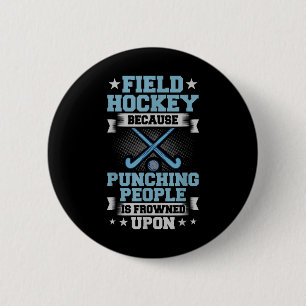 Field Hockey Stick Goal Indoor Game Player Trainin 2 Inch Round Button