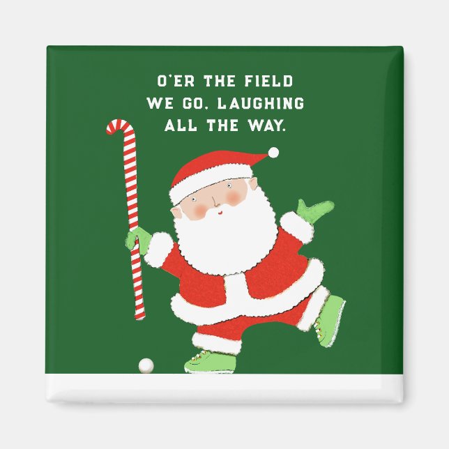Field Hockey Stocking Stuffer Magnet (Front)