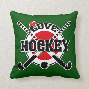 Field Hockey Throw Pillow