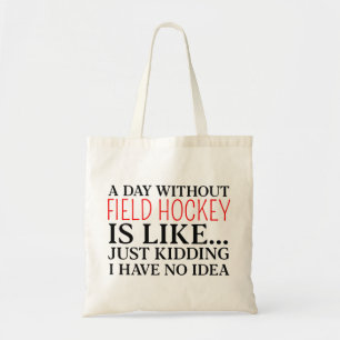 field hockey tote bag