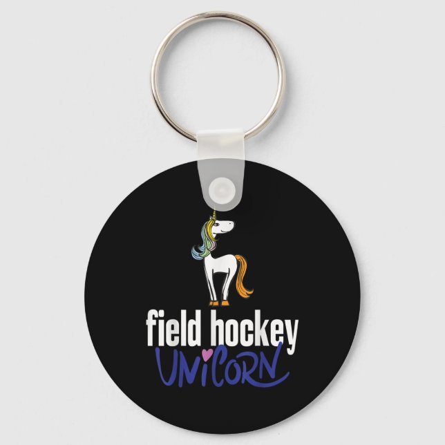 Field Hockey Unicorn  Keychain (Front)