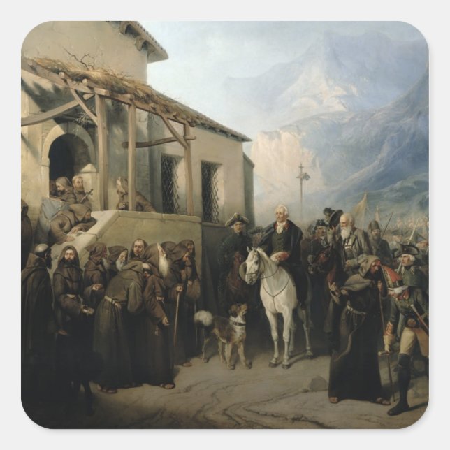Field-marshal Alexander Suvorov Square Sticker (Front)