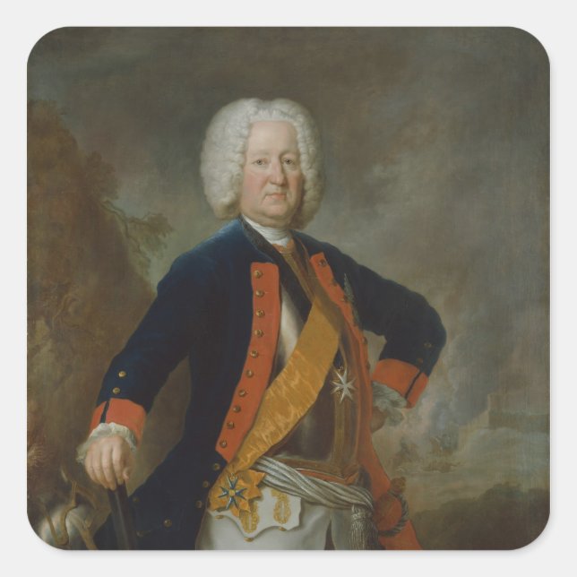 Field Marshal Count Finck von Finckenstein Square Sticker (Front)