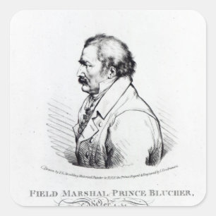 Field Marshal Prince Blucher of Wahlstadt Square Sticker