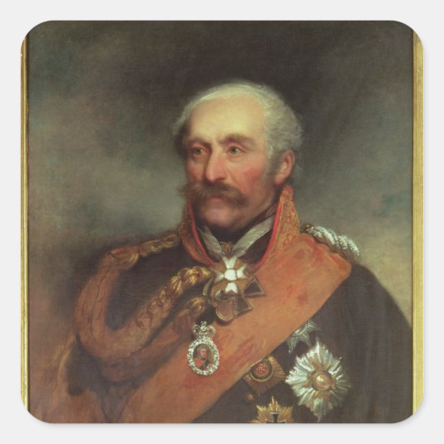 Field Marshal Prince Von Blucher  c.1816 Square Sticker (Front)