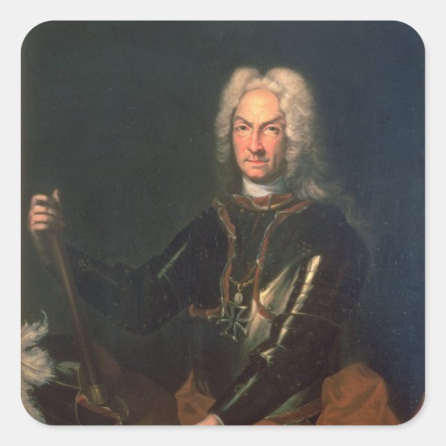 Field Marshall Count Guidobald von Starhemberg Square Sticker (Front)