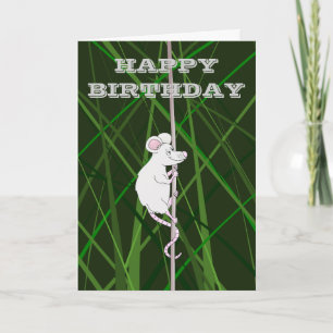 Field mouse, Happy Birthday Card